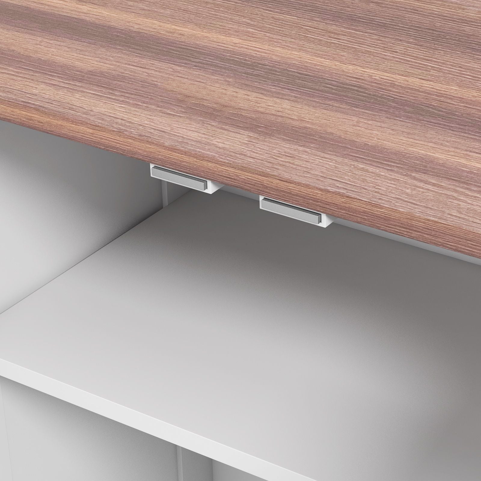 PawHut Dog Feeding Station, Dog Food Storage Cabinet with Hidden