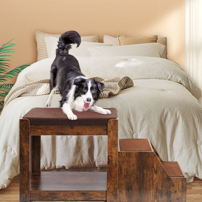 Pet Bunk Bed with Removable Step for Dogs and Cats, Multi-Level Bed
