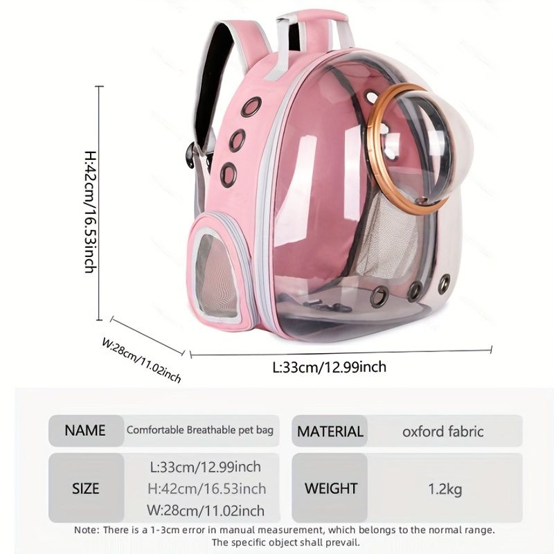 Pet Carrier Backpack, Space Capsule Bubble Cat Backpack Carrier