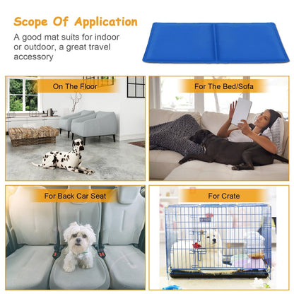Pet Dog Cooling Mat Pressure Activated Gel Self Cooling Mat Pad