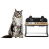 Pet Feeder with 2 Stainless Steel Bowls, Adjustable Height for Cats