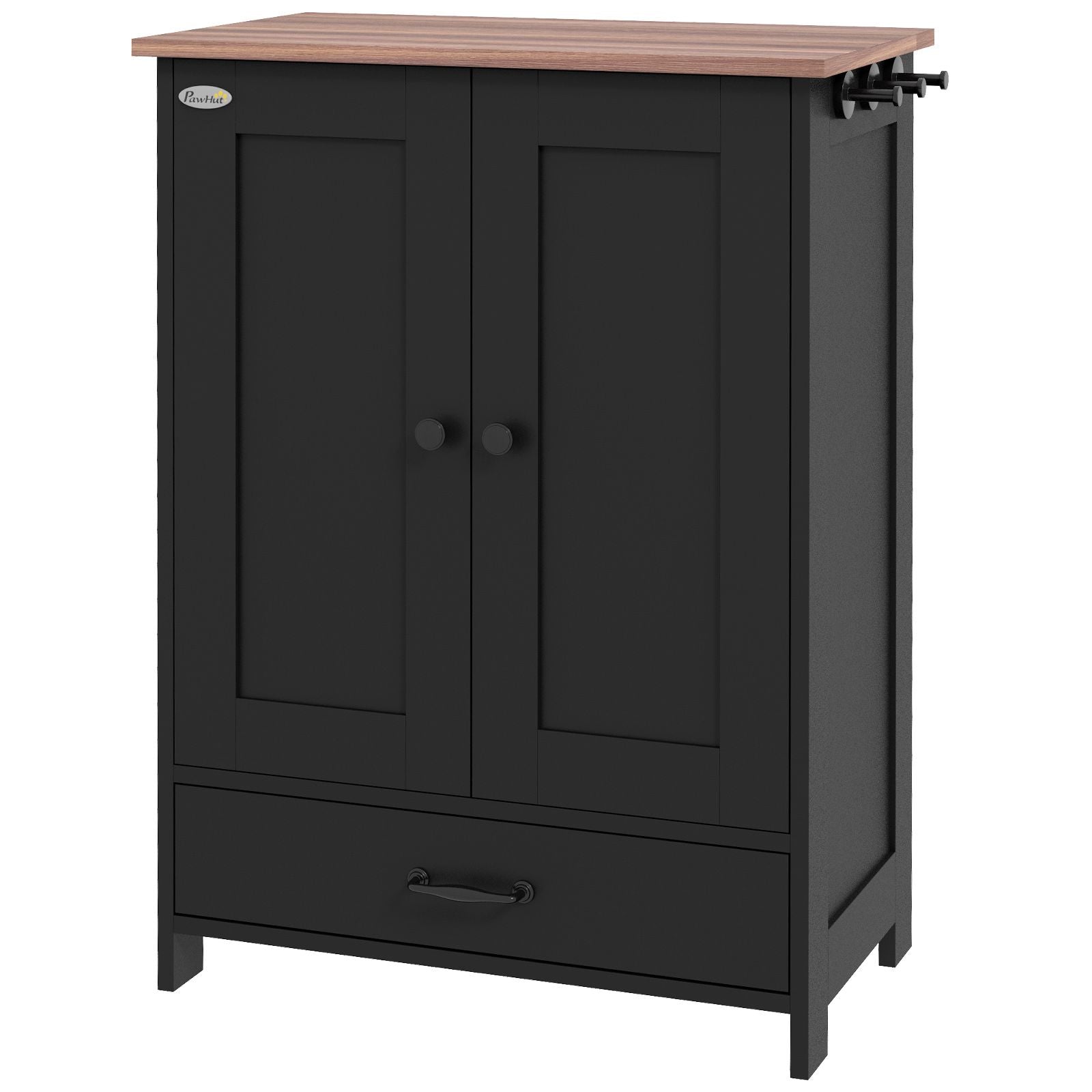 Pet Feeding Station, Dog Food Storage Cabinet with Raised Dog