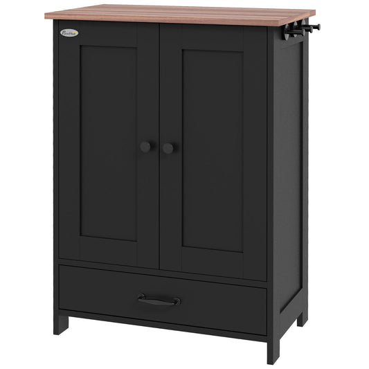 Pet Feeding Station, Dog Food Storage Cabinet with Raised Dog