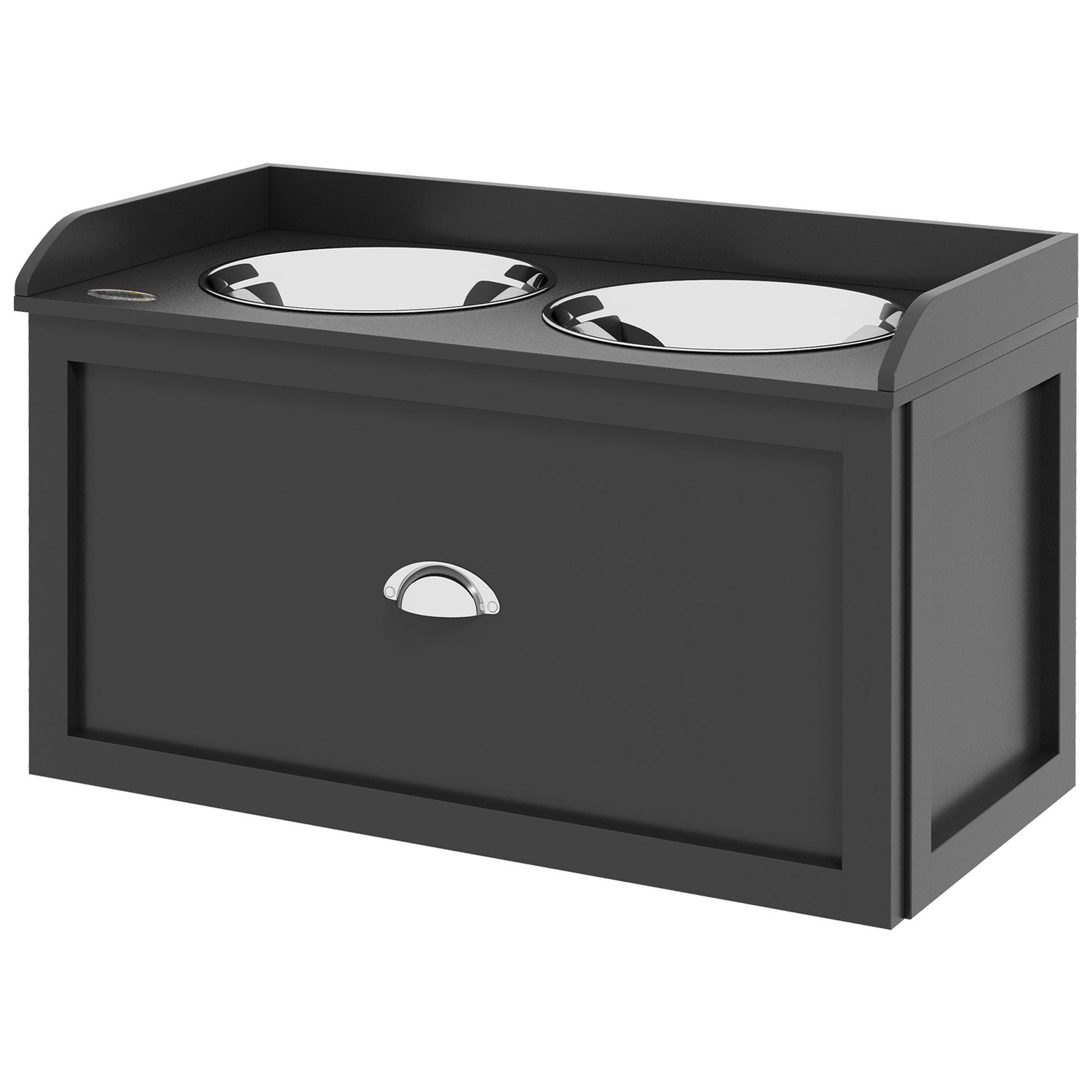 Pet Feeding Station Pet Dish Bowl Set with Storage, 2 Elevated Dog