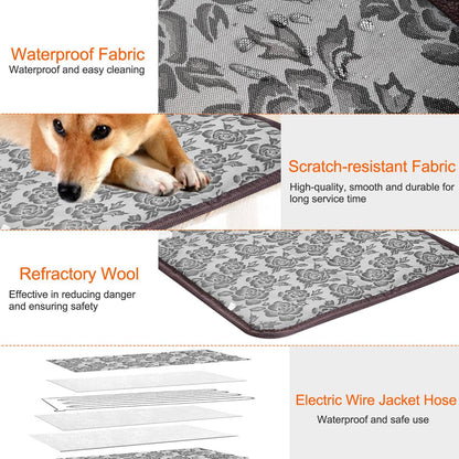 Pet Heating Pad Dog Cat Electric Heating Mat Waterproof