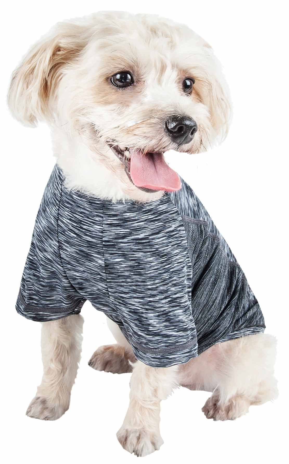 Active Heathered Ultra-Stretch Sporty Performance Dog T-Shirt