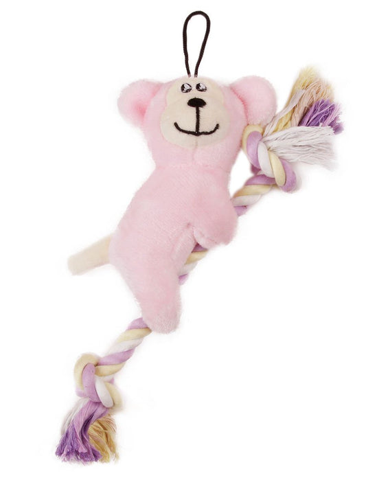 Plush and Jute Rope Squeaking Newborn Cat and Dog Toy