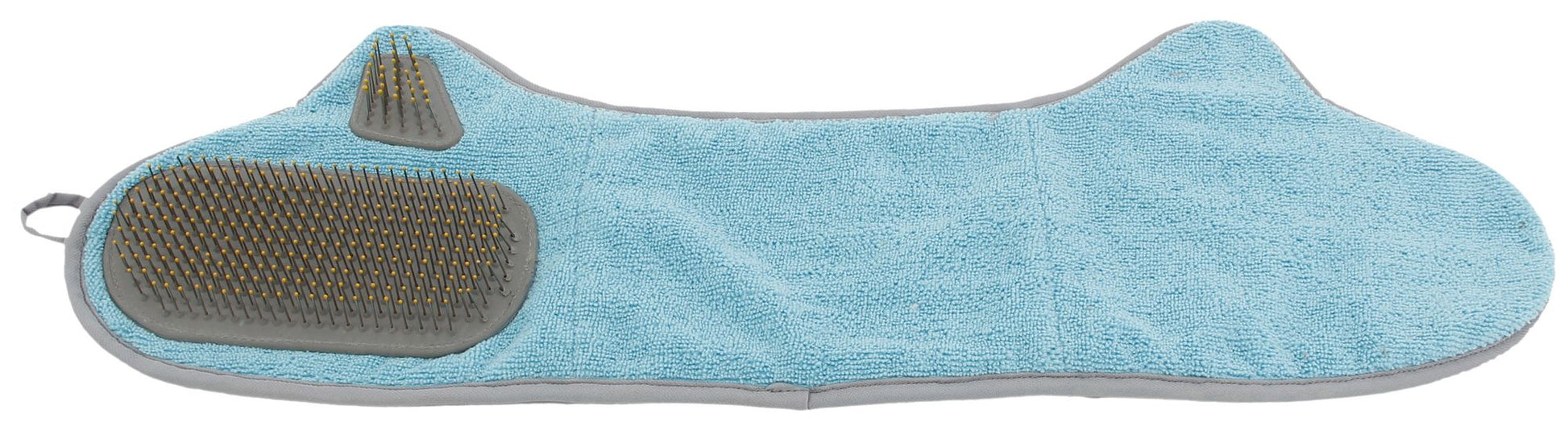 2-in-1 Hand-Inserted Microfiber Pet Grooming Towel and Brush
