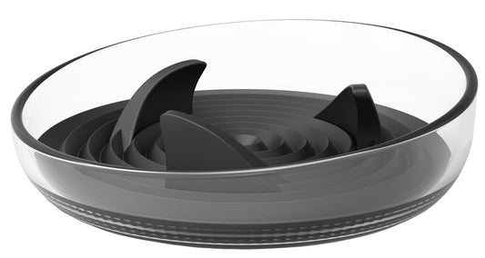 Shark Fin Shaped Modern Slow Feeding Pet Bowl