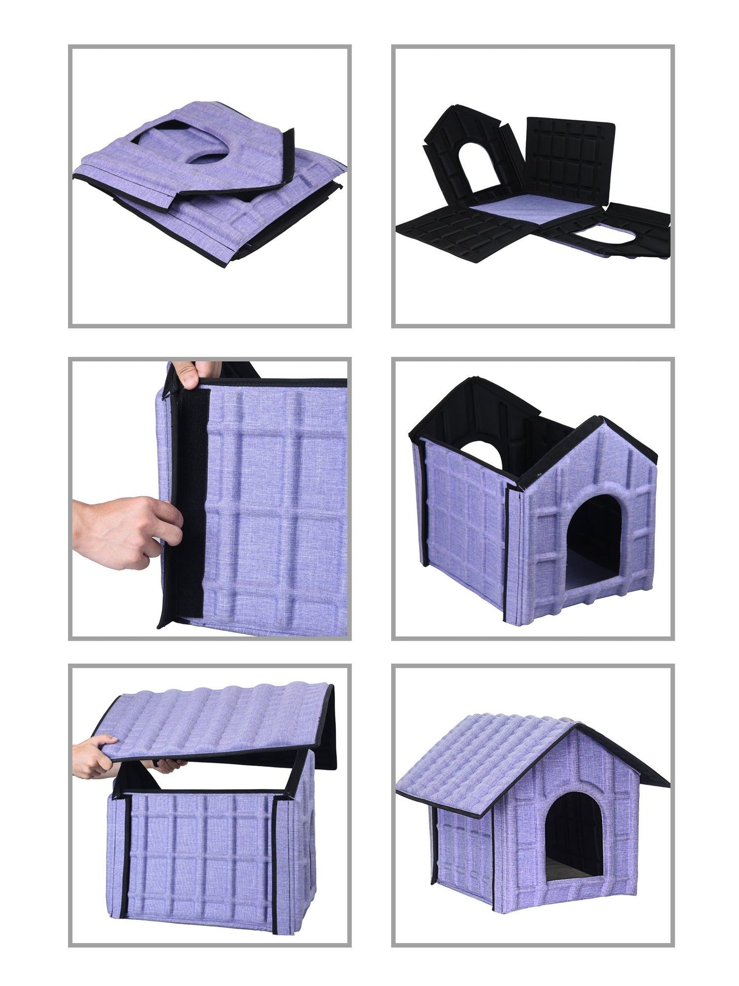 Folding Lightweight Travel Pet House with Inner Mat