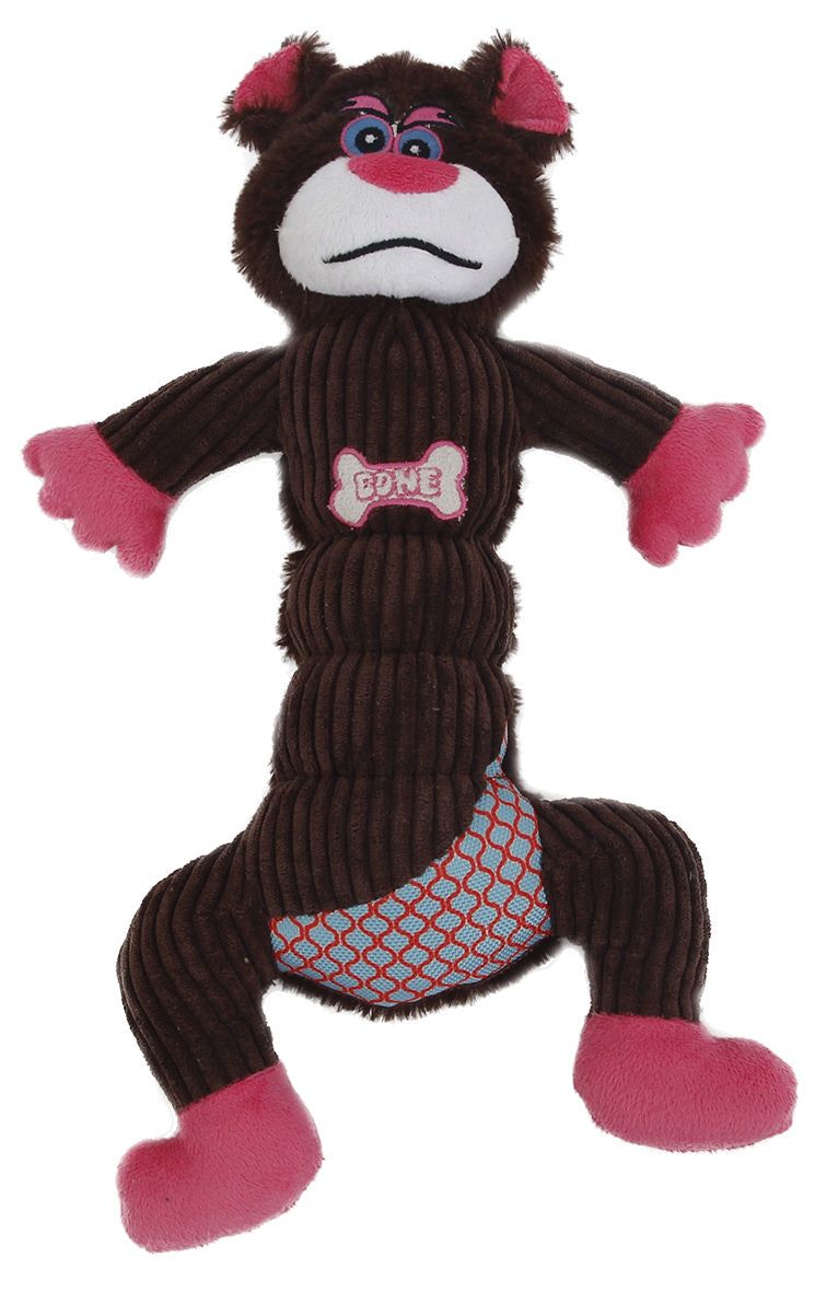 Mesh and Plush Squeaking Dog Toy