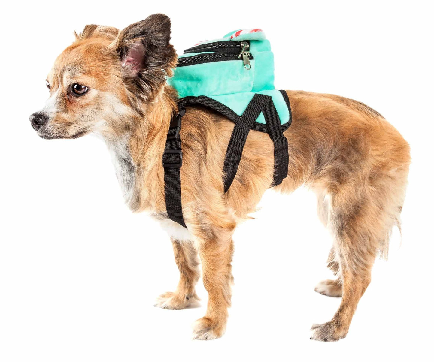 Dual-Pocketed Compartmental Animated Dog Harness Backpack