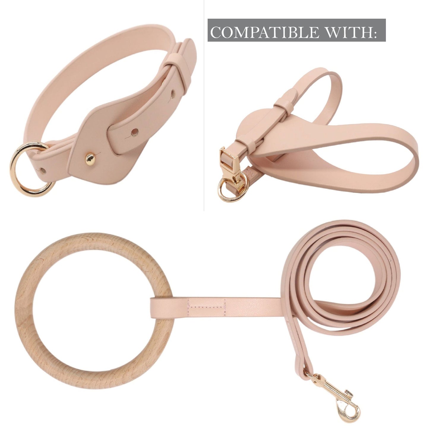 Boutique Series Adjustable Designer Leather Dog Collar