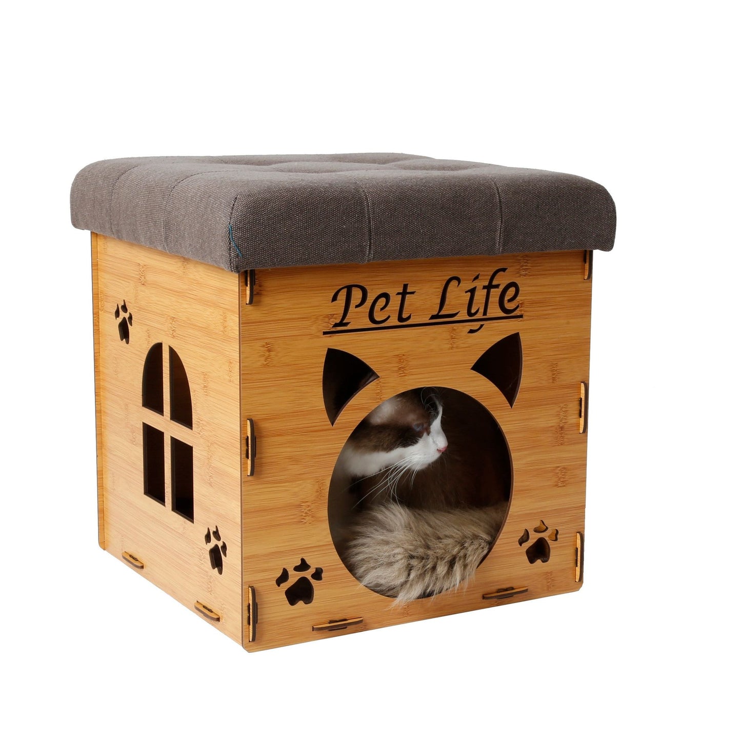 Foldaway Collapsible Designer Cat House Furniture Bench