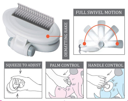 Swivel Travel Grooming Dematting Pet Comb