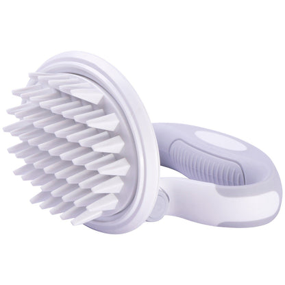 Swivel Travel Silicone Massage Grooming Pet Brush
