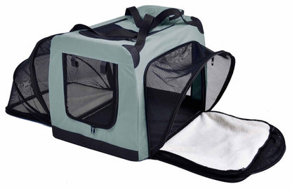 Metal Framed Soft-Folding Collapsible Dual-Sided Expandable Pet Dog