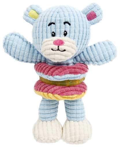 Plush Squeaking and Rubber Teething Newborn Puppy Dog Toy