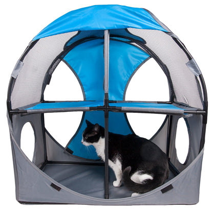 Kitty-Play Obstacle Travel Collapsible Soft Folding Pet Cat House