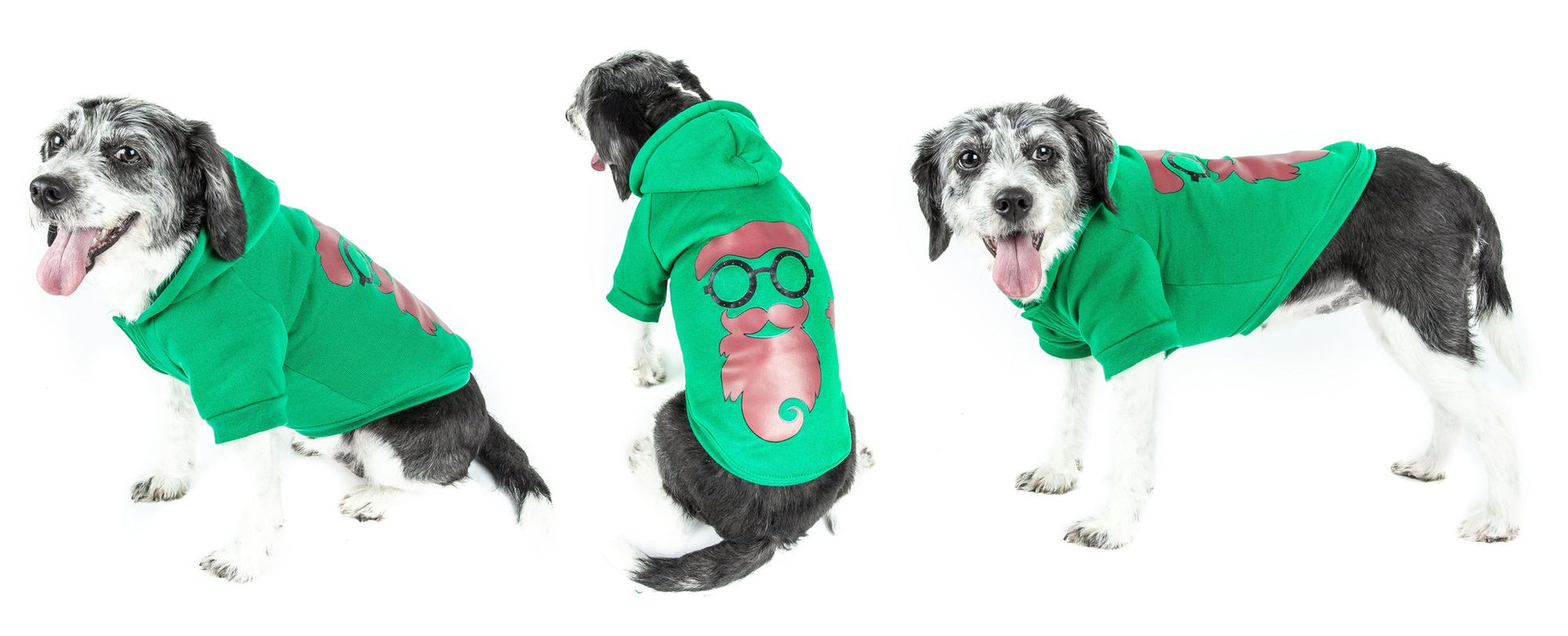 LED Lighting Cool Santa Shades Hooded Sweater Pet Costume