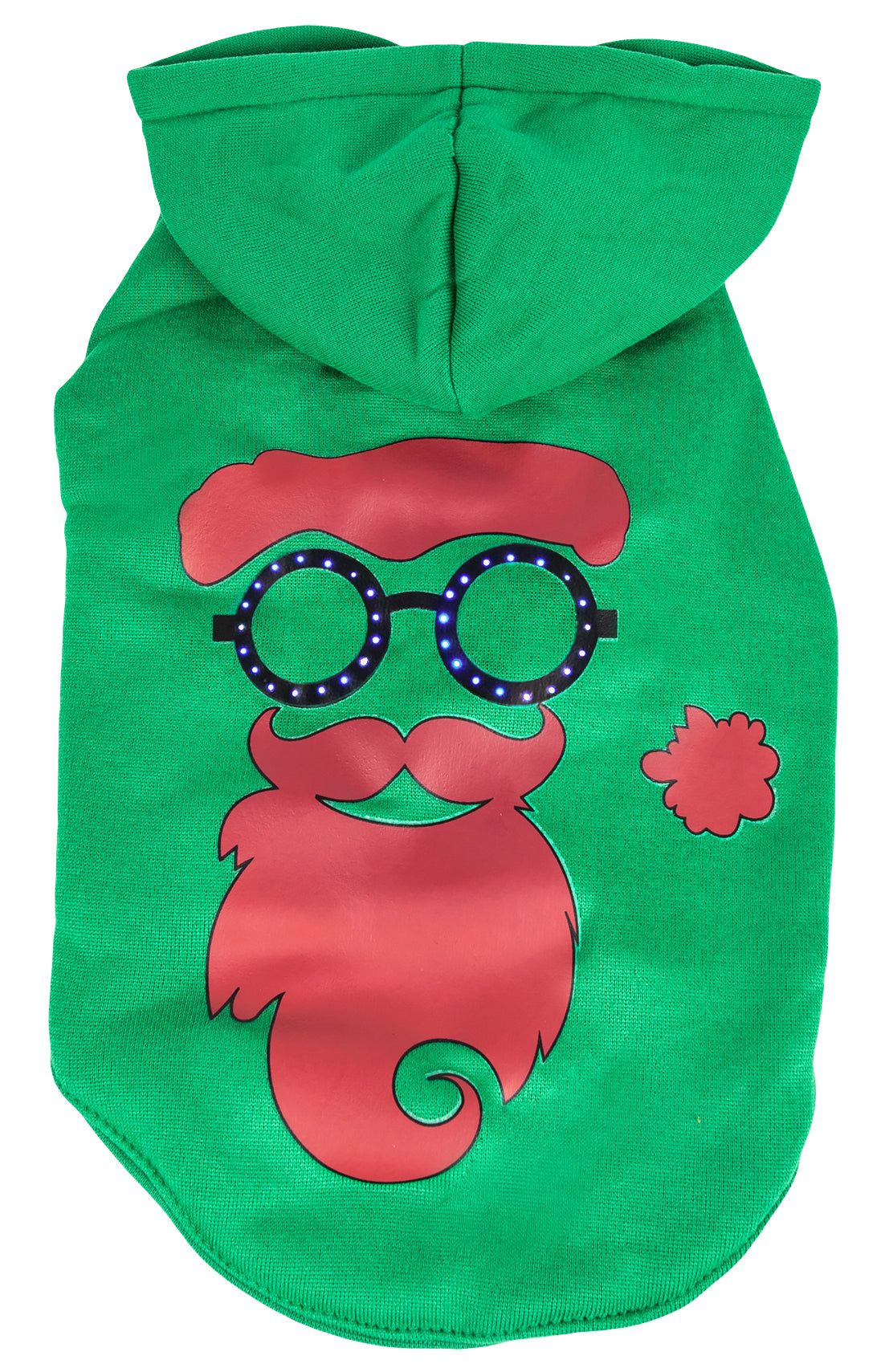 LED Lighting Cool Santa Shades Hooded Sweater Pet Costume
