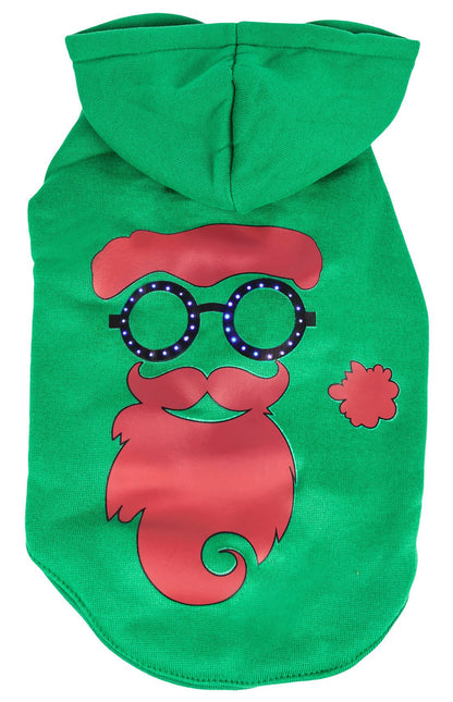 LED Lighting Cool Santa Shades Hooded Sweater Pet Costume