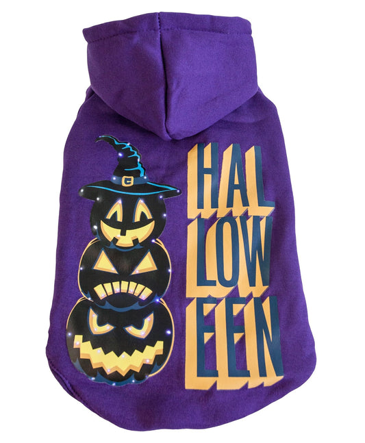 LED Lighting Halloween Happy Snowman Hooded Sweater Pet Costume