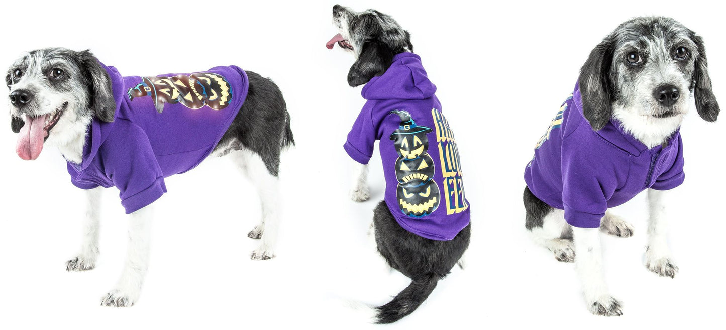 LED Lighting Halloween Happy Snowman Hooded Sweater Pet Costume