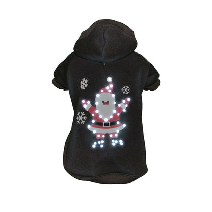 LED Lighting Juggling Santa Hooded Sweater Pet Costume