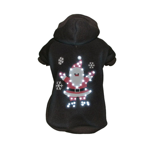 LED Lighting Juggling Santa Hooded Sweater Pet Costume