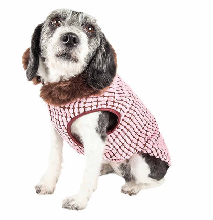 Elegant Designer Boxed Mink Fur Dog Coat Jacket