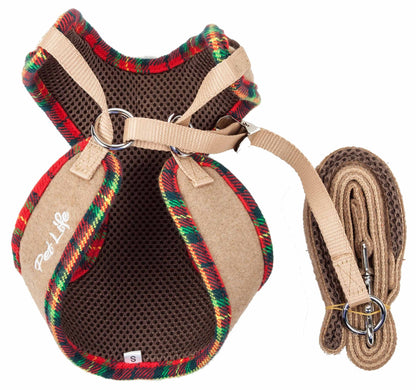 2-in-1 Mesh Reversed Adjustable Dog Harness-Leash