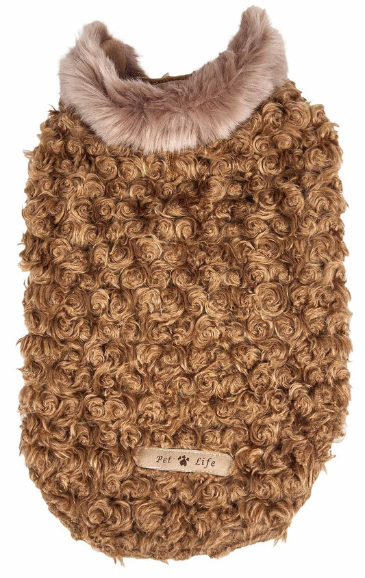 Shaggy Elegant Designer Dog Coat Jacket