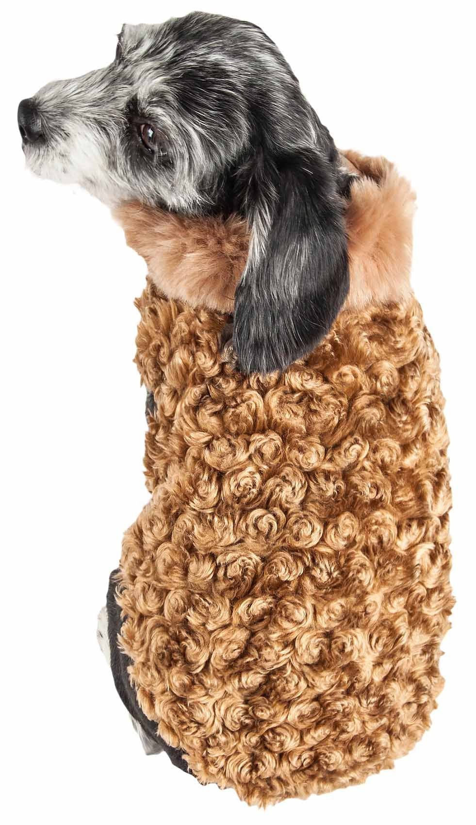 Shaggy Elegant Designer Dog Coat Jacket