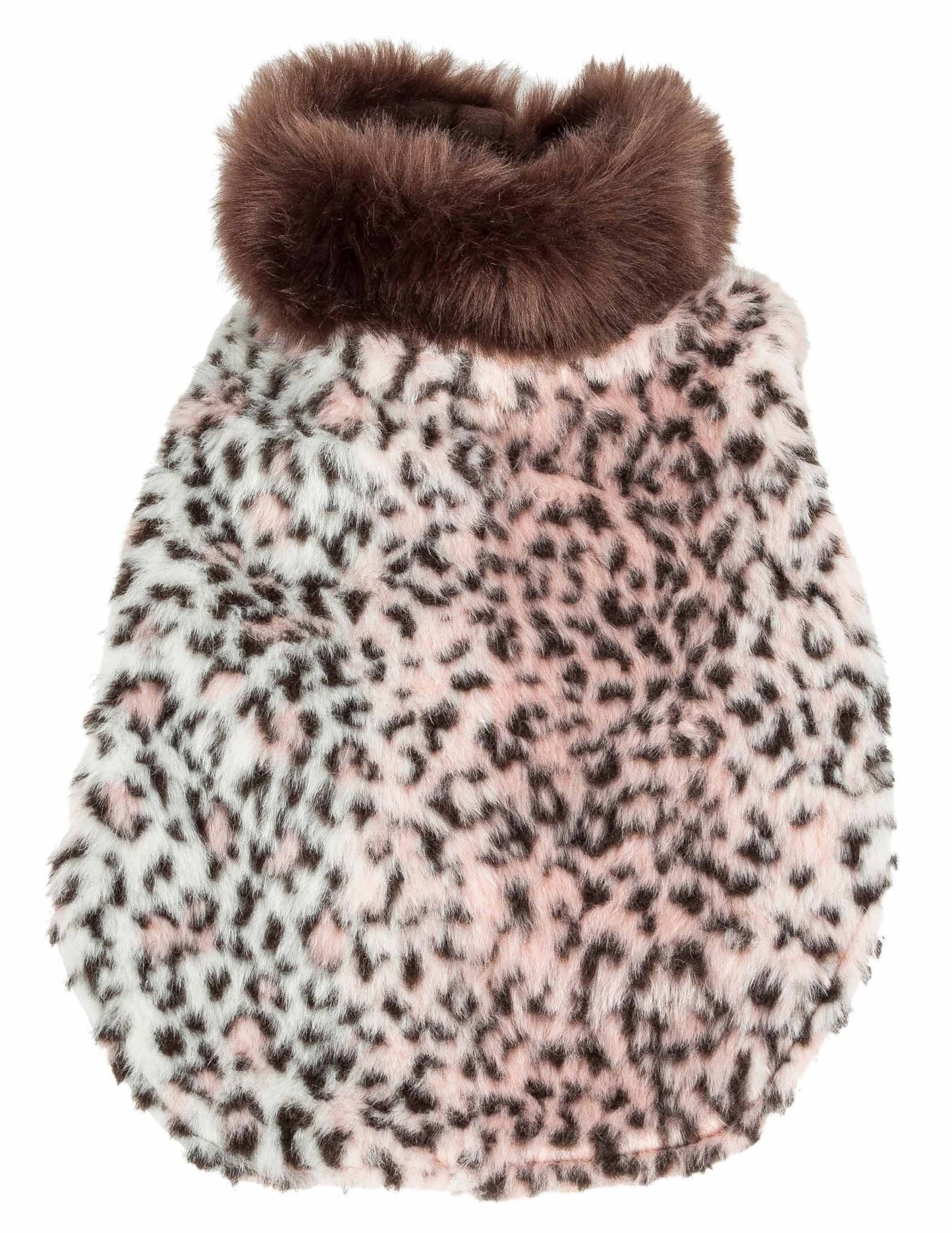 Cheetah Patterned Mink Dog Coat Jacket