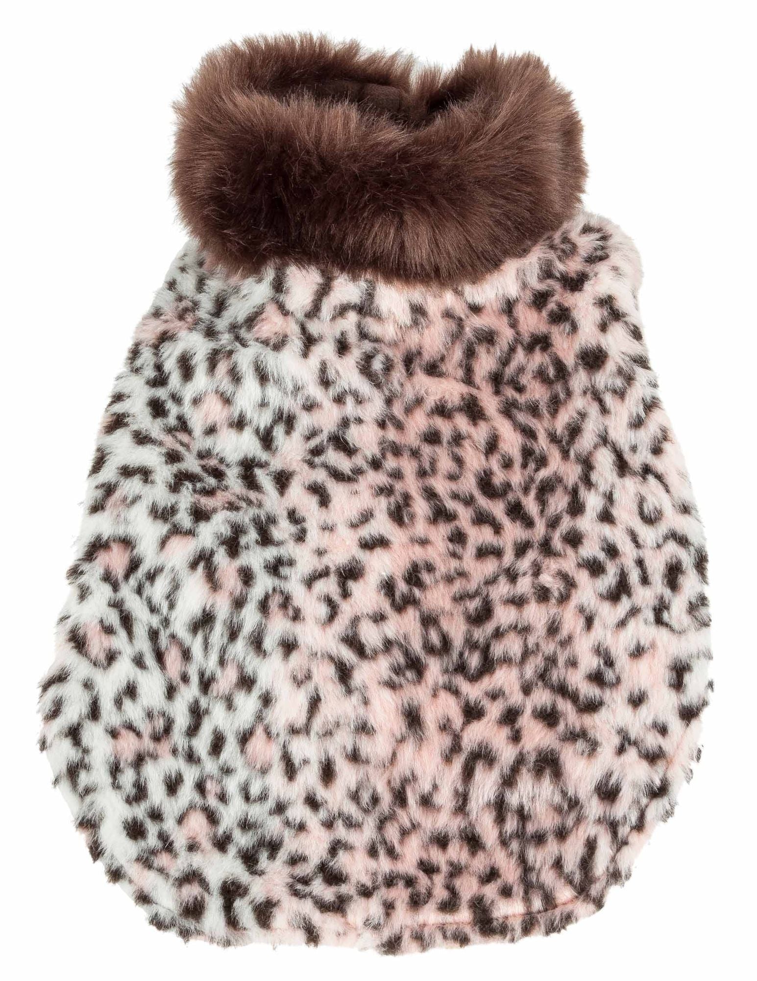 Cheetah Patterned Mink Dog Coat Jacket