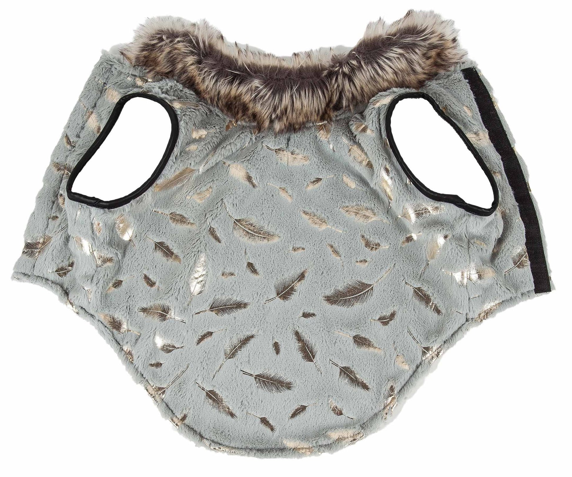 Gold-Leaf Designer Fur Dog Jacket Coat