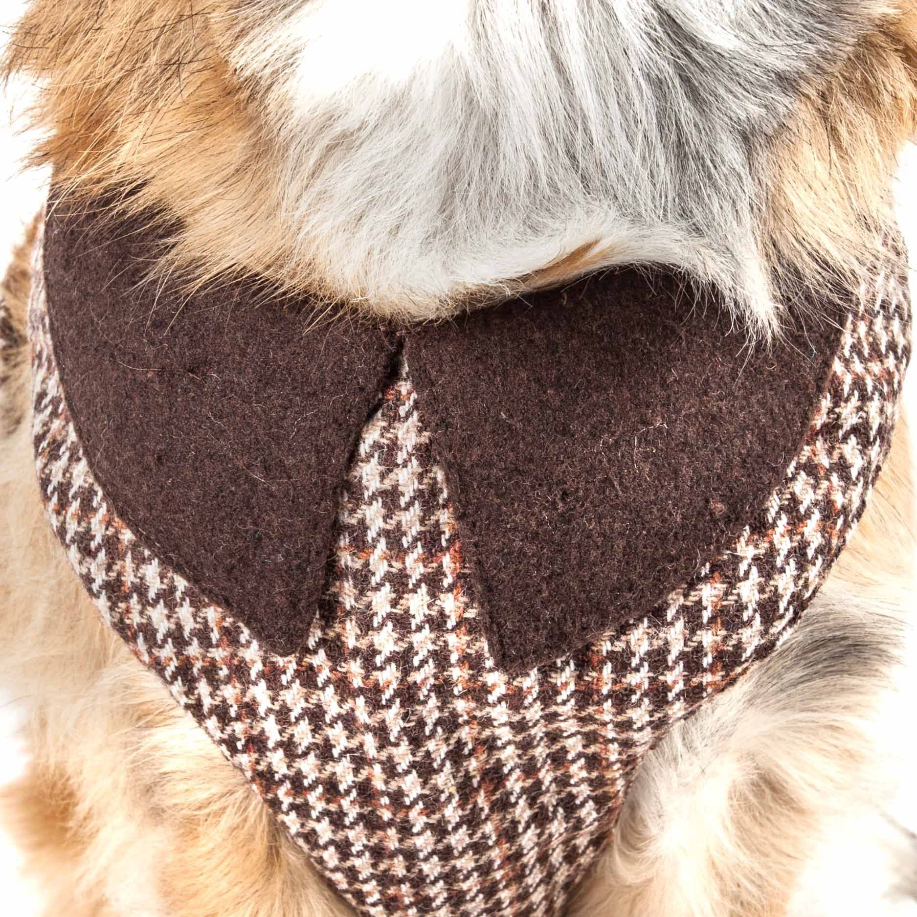 2-in-1 Mesh Reversible Plaided Collared Adjustable Dog Harness-Leash