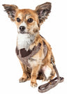 2-in-1 Mesh Reversible Plaided Collared Adjustable Dog Harness-Leash