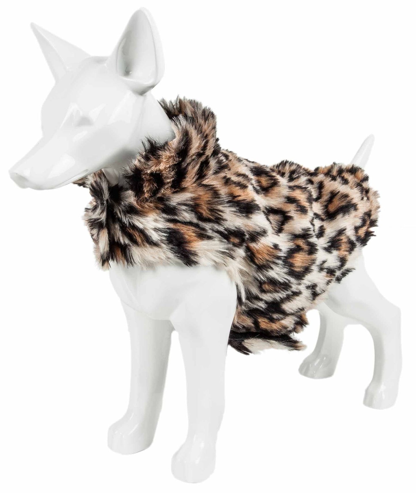 Dazzling Leopard Patterned Mink Fur Dog Coat Jacket