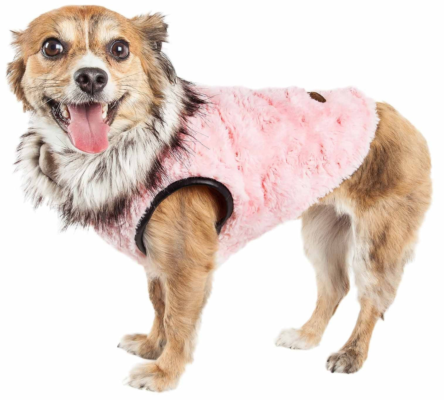 Charming Designer Mink Fur Dog Coat Jacket