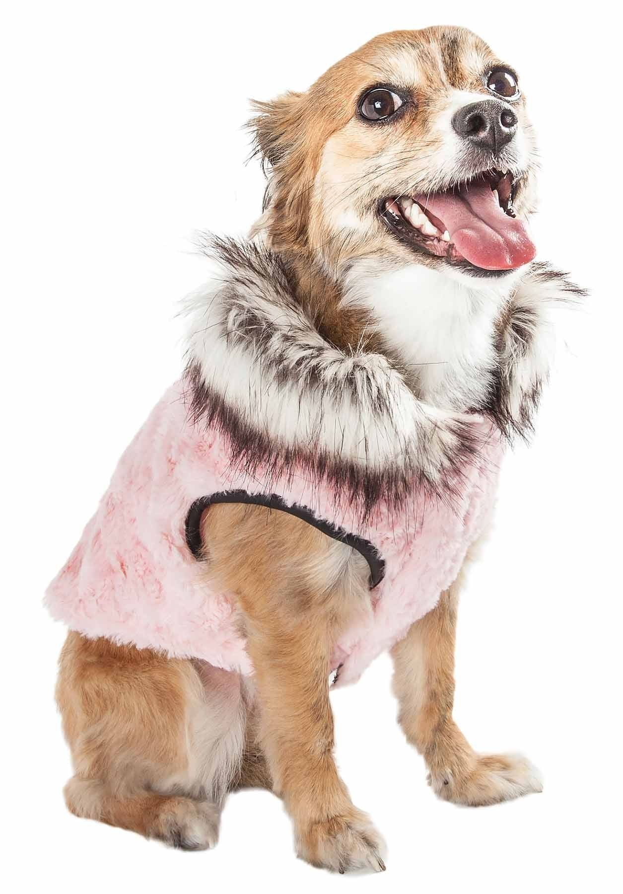 Charming Designer Mink Fur Dog Coat Jacket