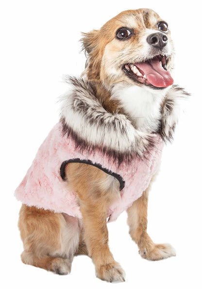 Charming Designer Mink Fur Dog Coat Jacket