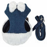 2-in-1 Mesh Reversed Adjustable Dog Harness-Leash with Pom-Pom