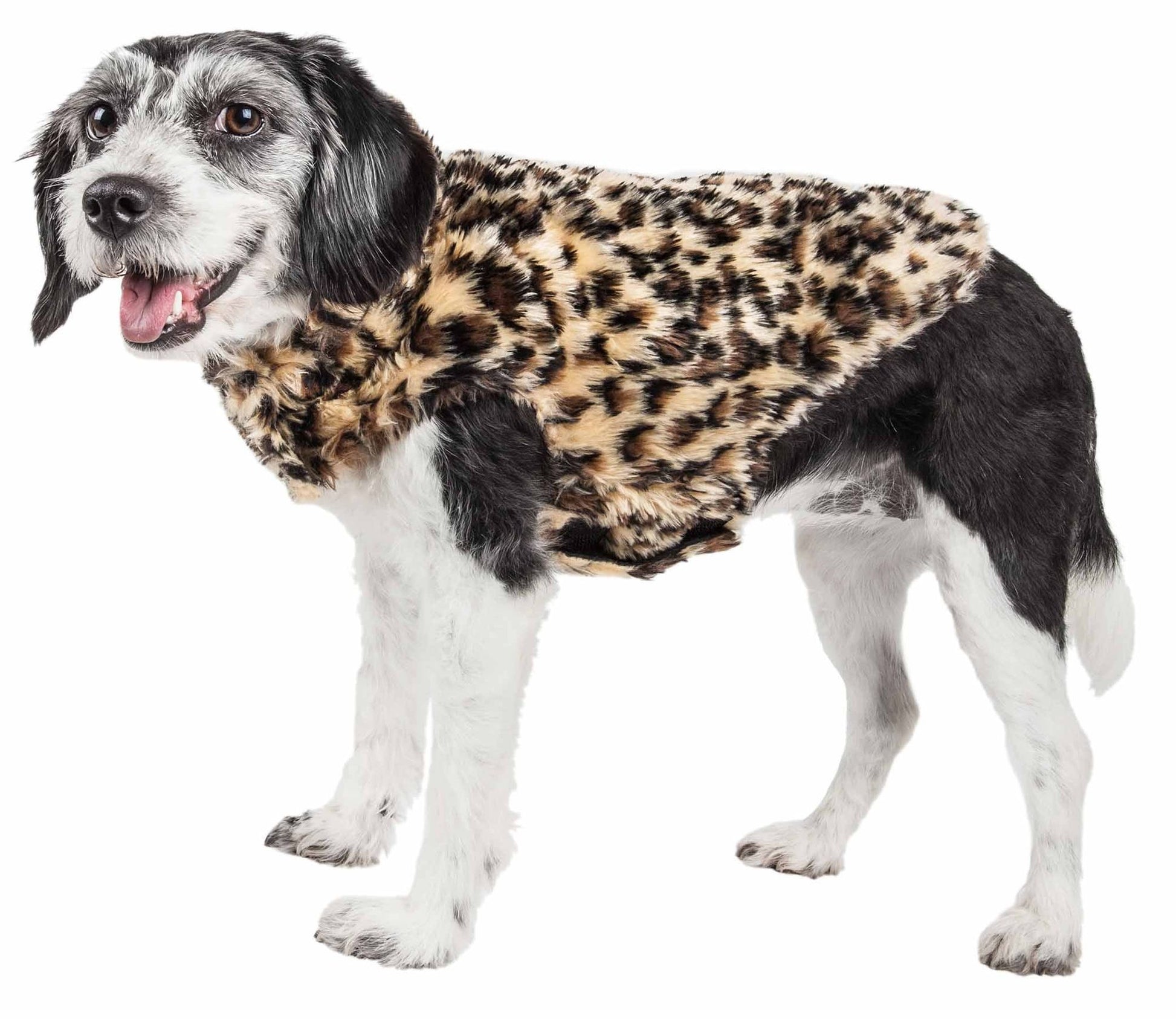 Ravishing Designer Spotted Cheetah Patterned Mink Fur Dog Coat