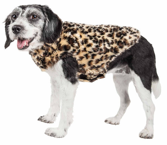 Ravishing Designer Spotted Cheetah Patterned Mink Fur Dog Coat