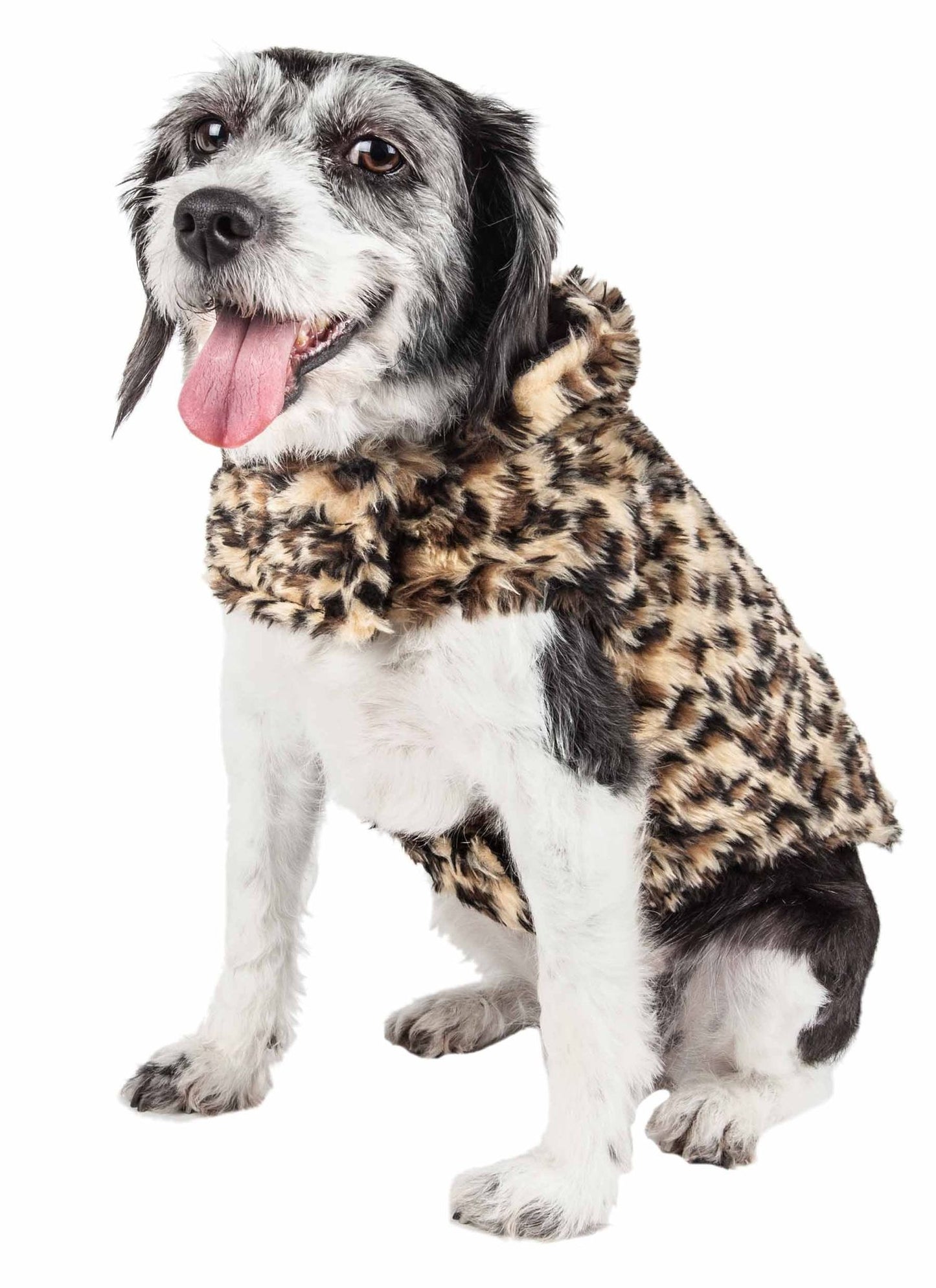 Ravishing Designer Spotted Cheetah Patterned Mink Fur Dog Coat