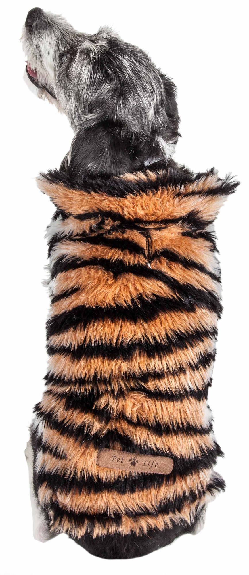 Glamourous Tiger Patterned Mink Fur Dog Coat Jacket