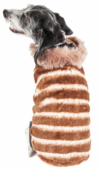 Tiramisu Patterned Mink Dog Coat Jacket