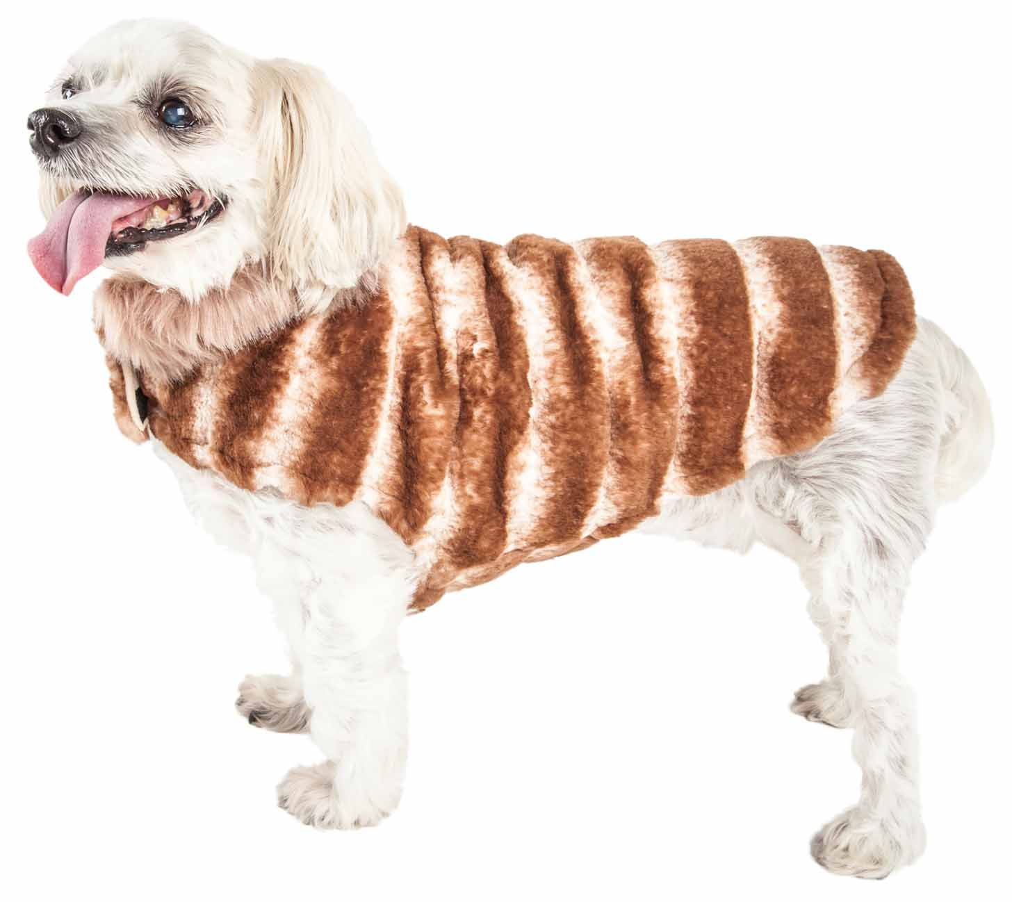 Tiramisu Patterned Mink Dog Coat Jacket
